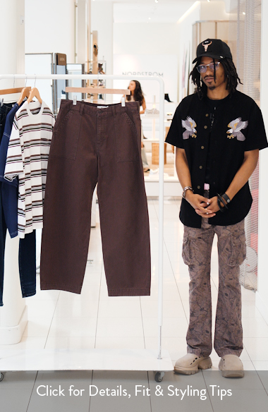 BP. Barrel Leg Cotton Twill Pants (Men) | Nordstrom