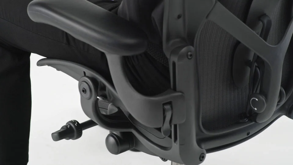 Herman Miller Aeron® Chair - Fully Adjustable Arms, Adjustable Posturefit  SL, Polished Aluminum