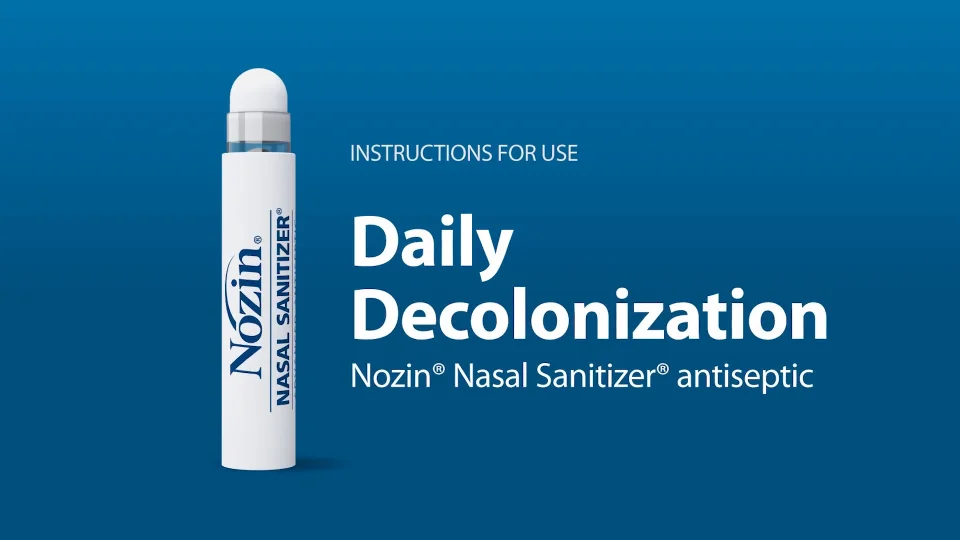 Nozin Nasal Sanitizer Antiseptic | Nozin Popswab® and Bottle
