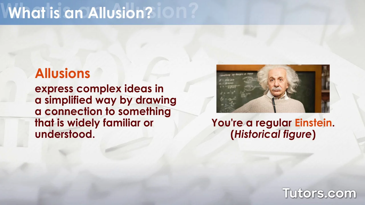 Allusion Definition Types And Examples