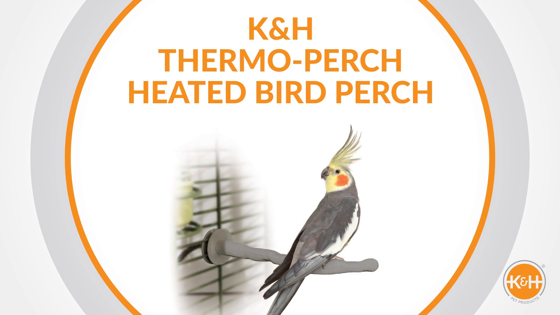 K&H PET PRODUCTS Thermo-Perch Heated Bird Perch Gray, Small