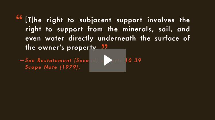 Right to Lateral and Subjacent Support