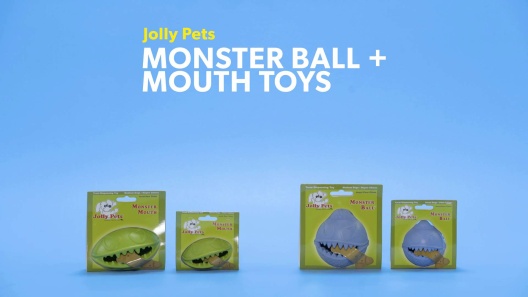 Jolly Pets Monster Ball Dog Toy 3 5 In