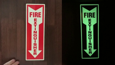 Fire Extinguisher Down Arrow Sign