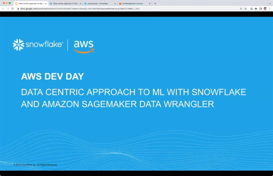 Data-centric Approach to Machine Learning Using Snowflake and Amazon SageMaker  Data Wrangler