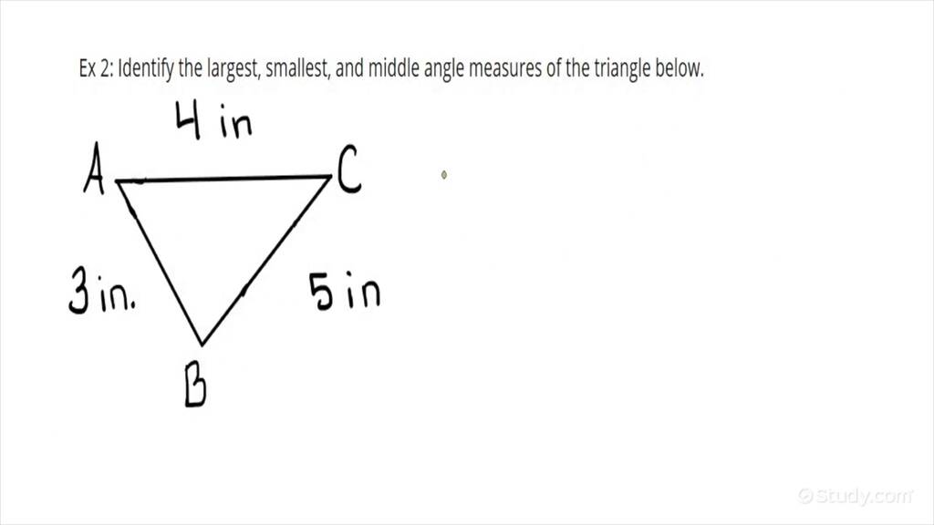 Finding the Relationship Between Angle Measures & Side Lengths in a ...