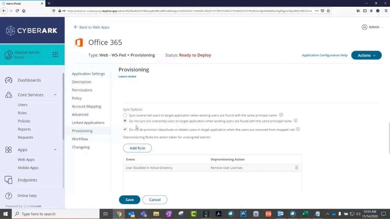Office 365 provisioning | CyberArk Docs