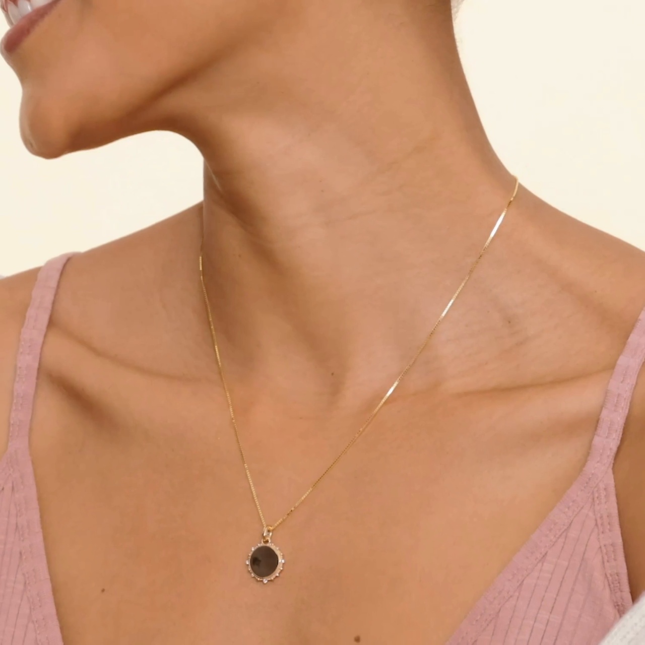 14K Yellow Gold Engravable Diamond Sunlight Charm