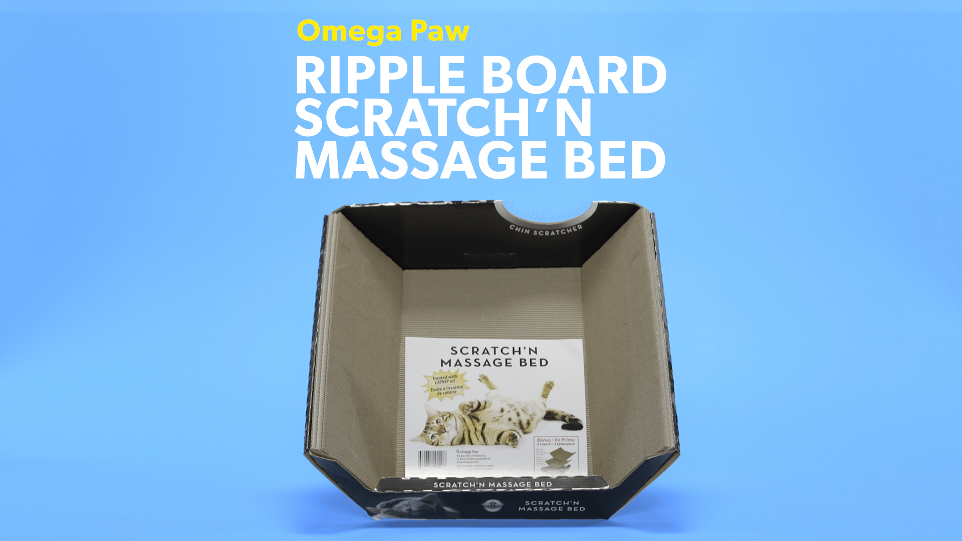 Omega paw ripple board scratch massage cat bed hotsell