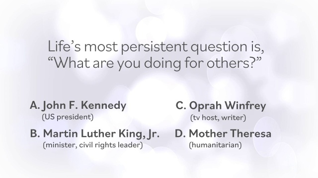 Who Said It: Dr. Martin Luther King, Jr