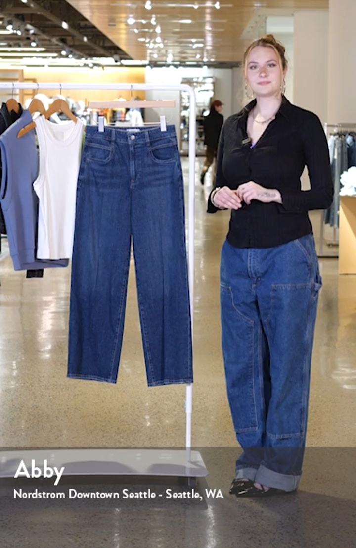 Sasha Seamed Pocket High Waist Wide Leg Jeans