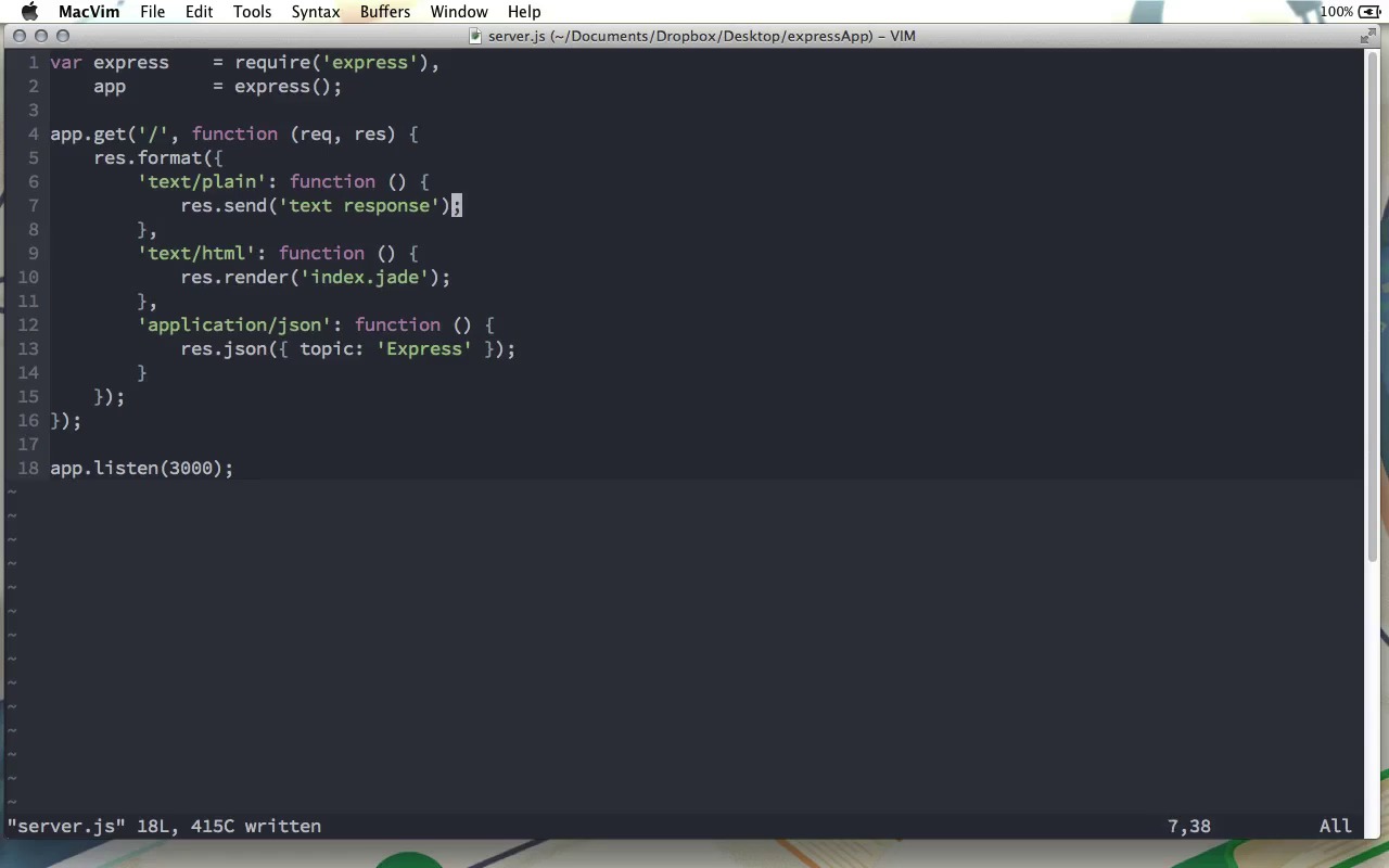 Getting Started with Express - Formatting Requests
