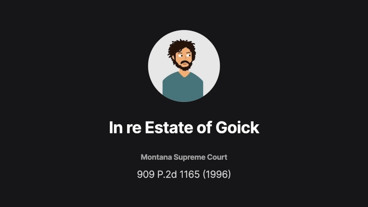 Estate of Goick