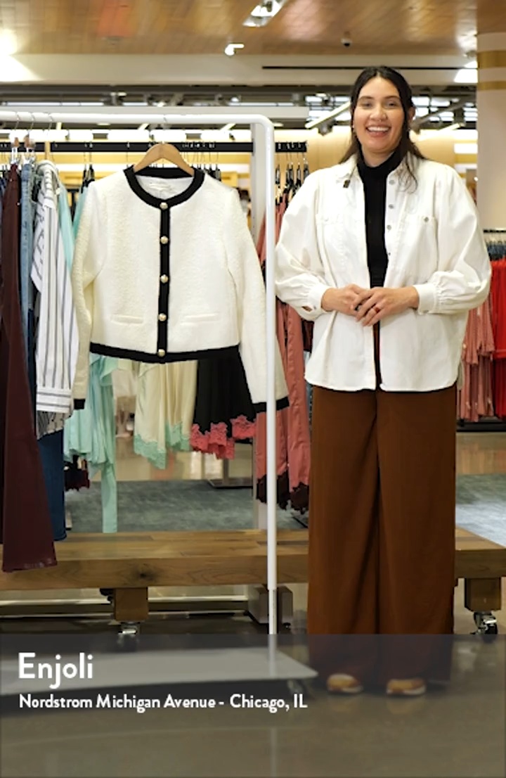 English Factory Collarless Tweed Jacket | Nordstrom