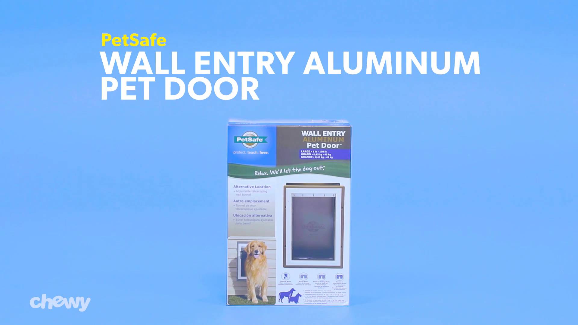 Petsafe wall entry outlet aluminum pet door large