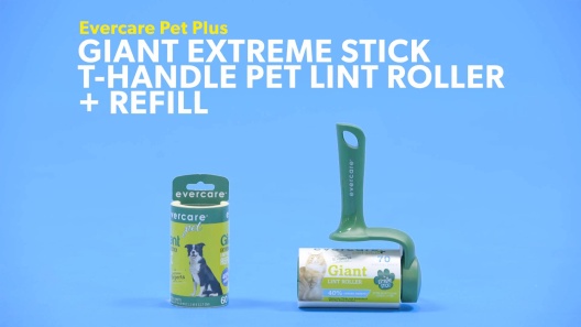 EVERCARE PET PLUS Giant Extreme Stick T-Handle Pet Lint Roller, 70 sheets 