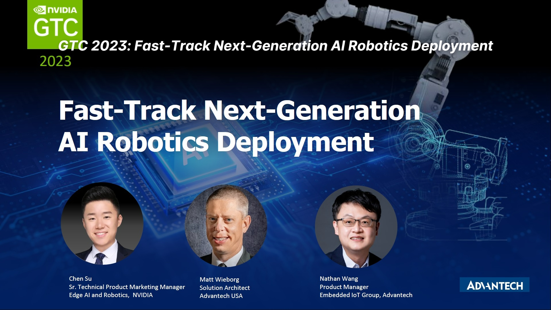 GTC 2023 Fast Track Next Generation AI Robotics Deployment
