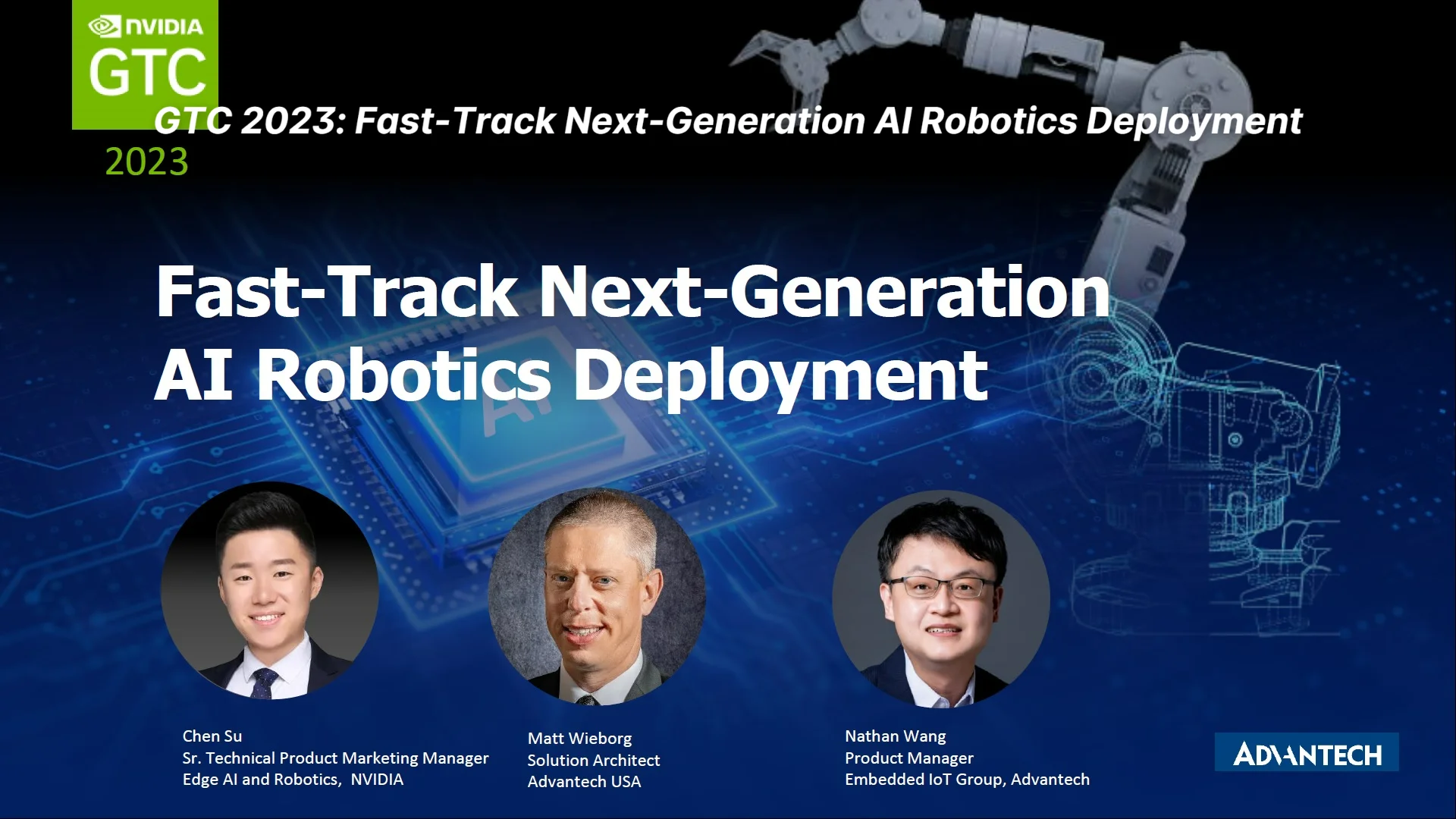GTC 2023: Fast-Track Next-Generation AI Robotics Deployment
