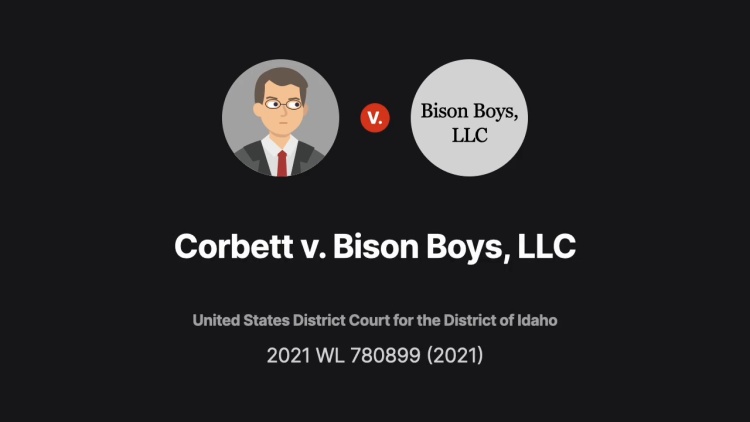 Corbett v. Bison Boys, L.L.C.
