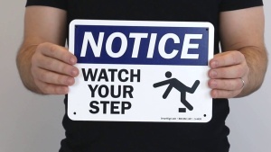 Watch Your Step Signs