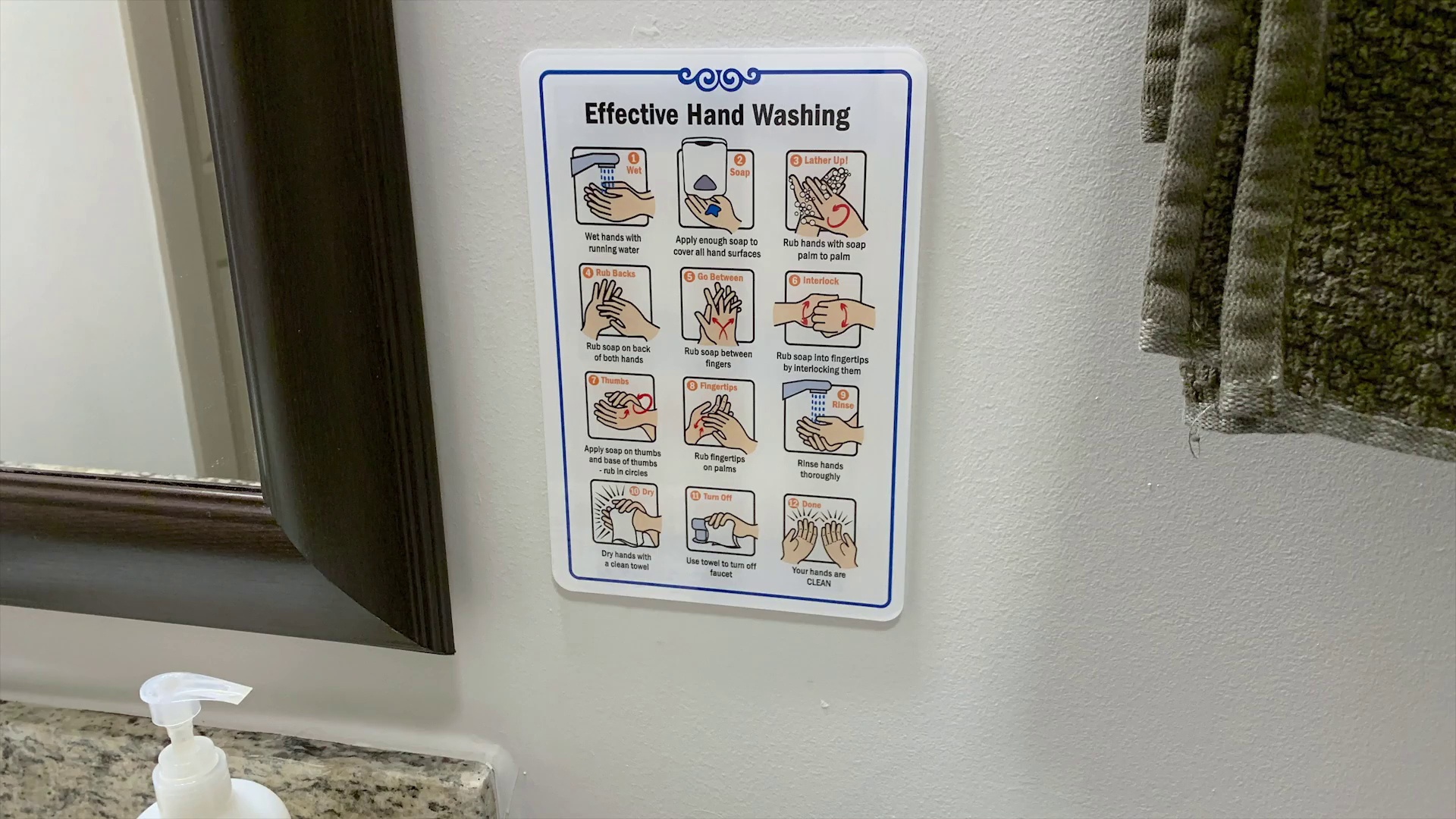 Effective Hand Washing 6x9 Showcase Sign
