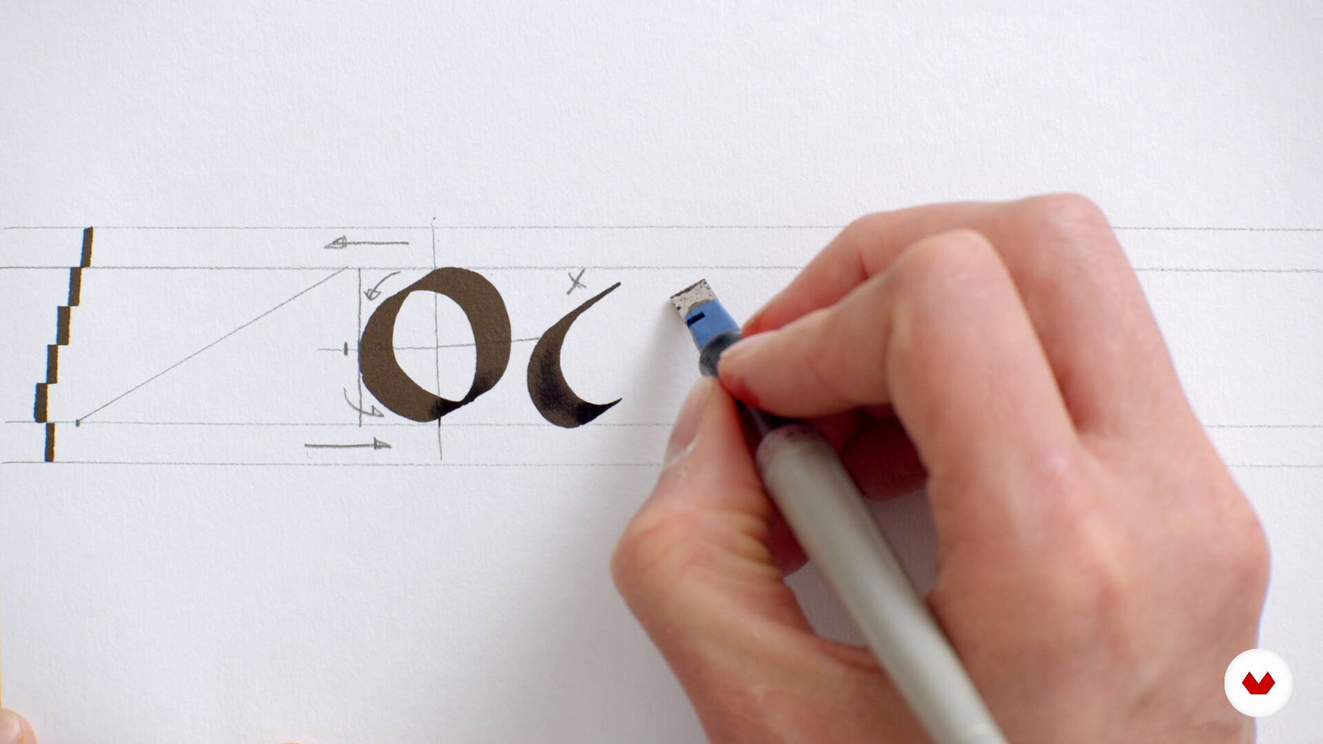 Round Letters Ductus Uncial Calligraphy For Beginners Joaquinsegui