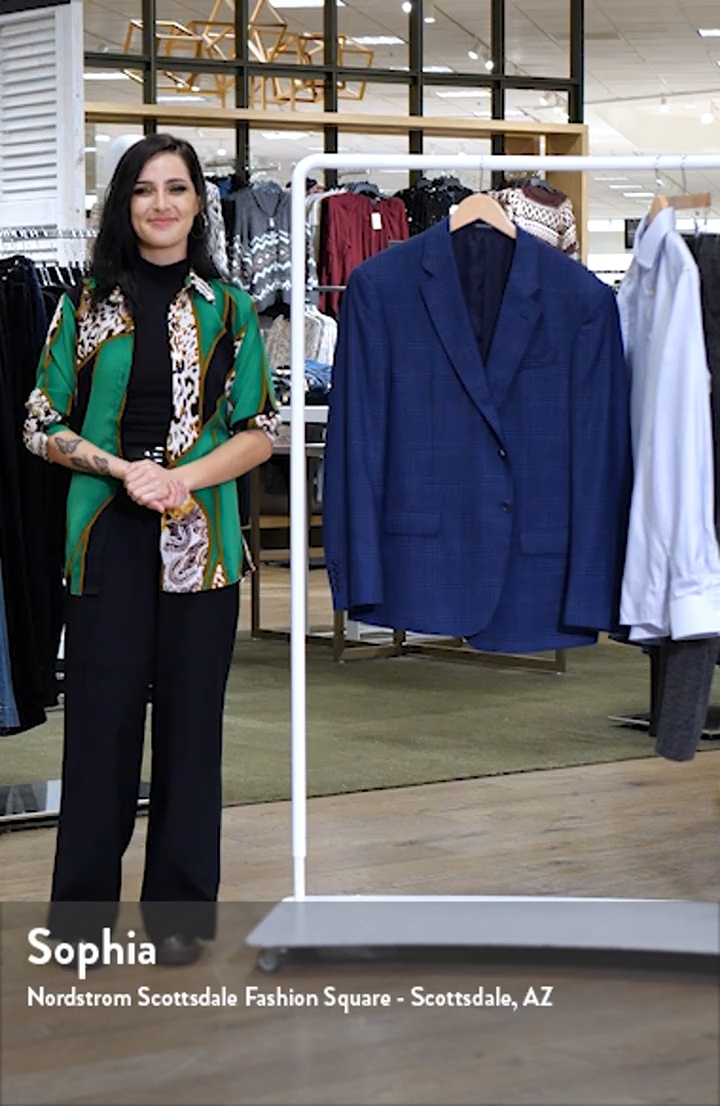 ジャケット・アウター Archive EMPORIO ARMANI mods coat navy Emporio Armani G-Line Textured Navy Check Sport Coat | Nordstrom