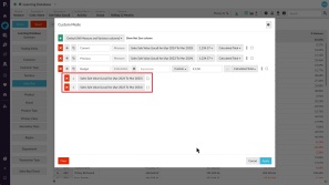 Generate a budget based on previous sales (custom mode)