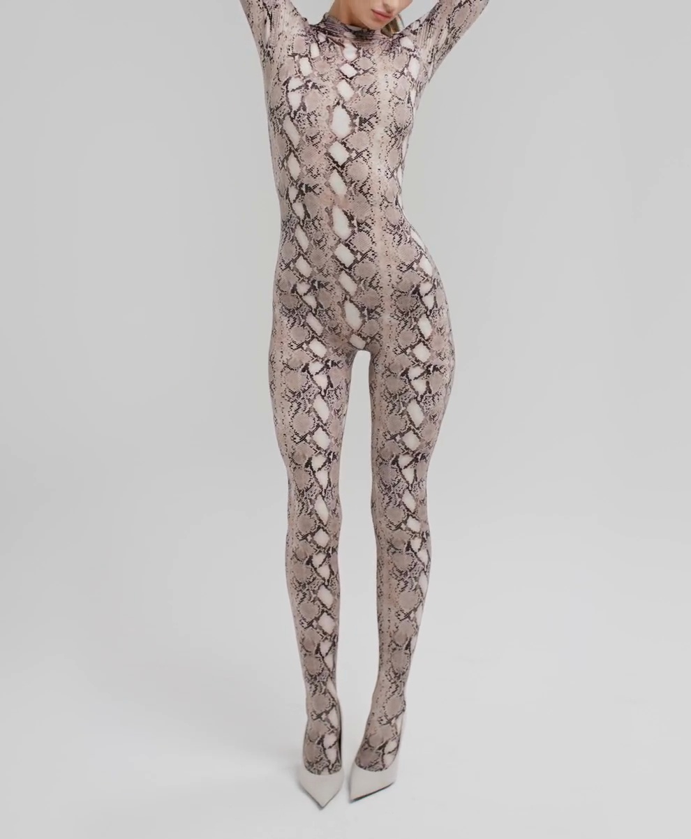 Animal Print Closed Toe Jumpsuit