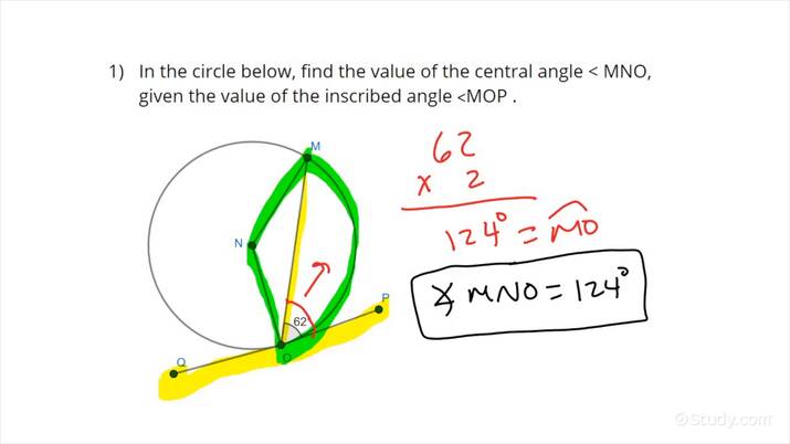 how-to-find-central-angles-angles-involving-chords-tangents-of-a