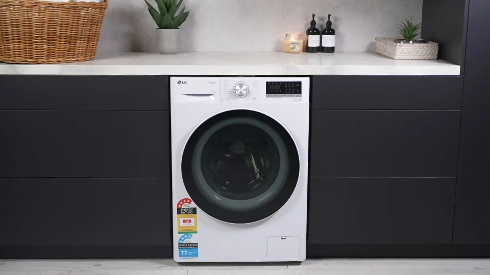 lg wv5 1410w 5 series 10kg front load washer white