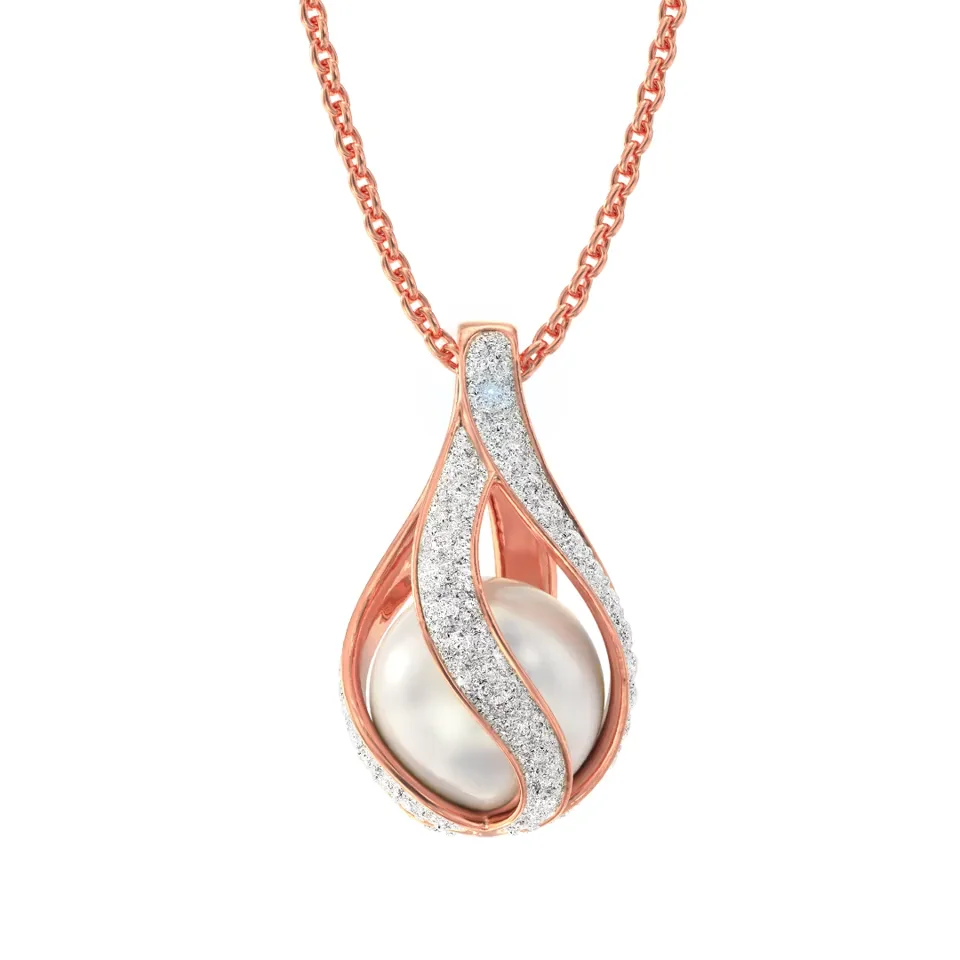 Infinite pearl and deals diamond necklace