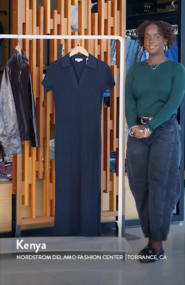 Vince Rib Polo Midi Dress | Nordstrom