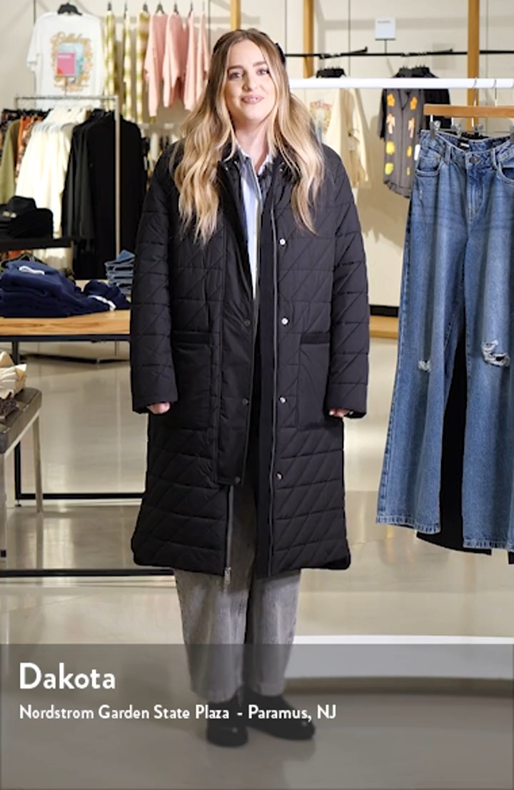 Andrew Marc Maxine Quilted Coat with Faux Shearling Collar | Nordstrom