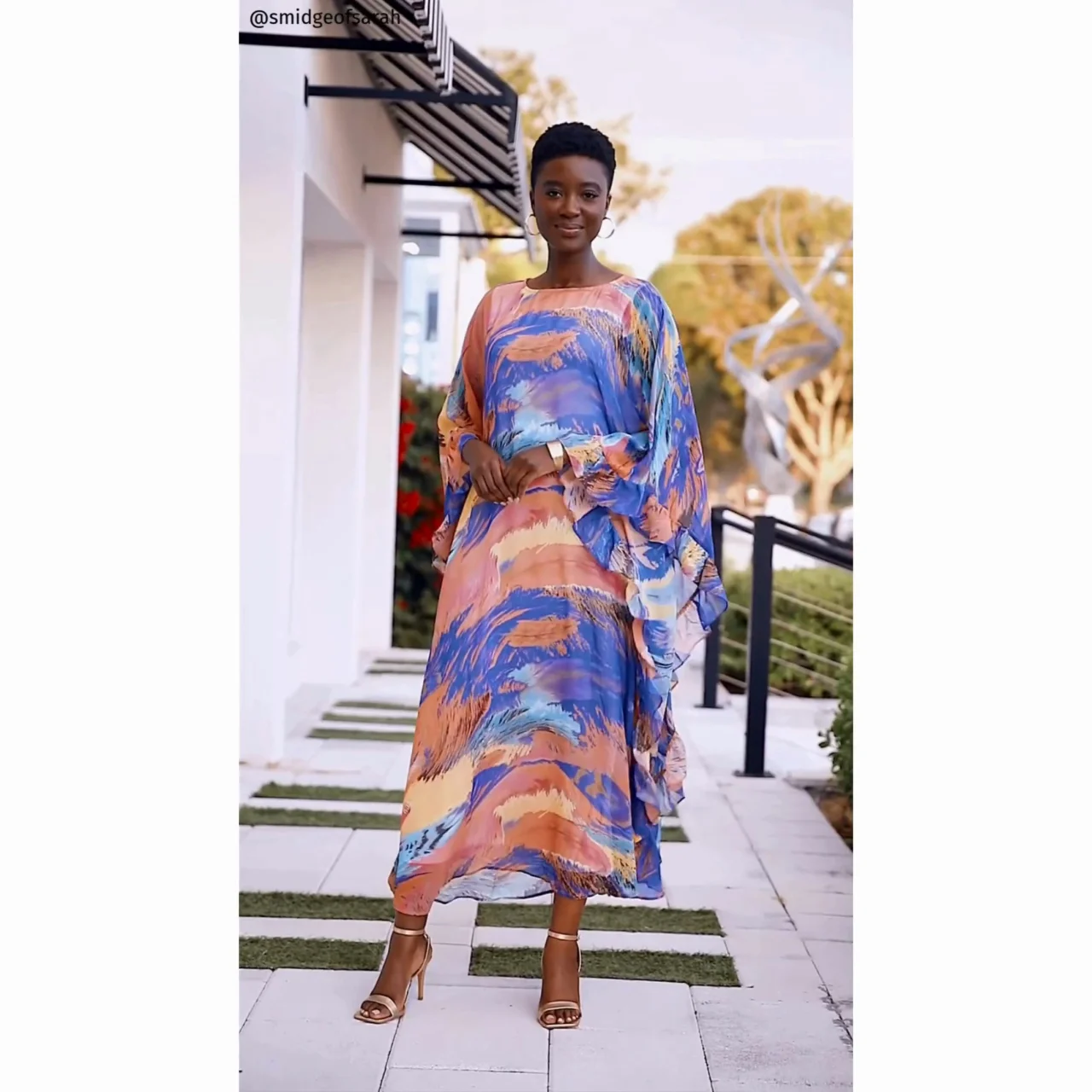 flowy maxi dress Women's Flowing Through The Wind Maxi Dress, Blue