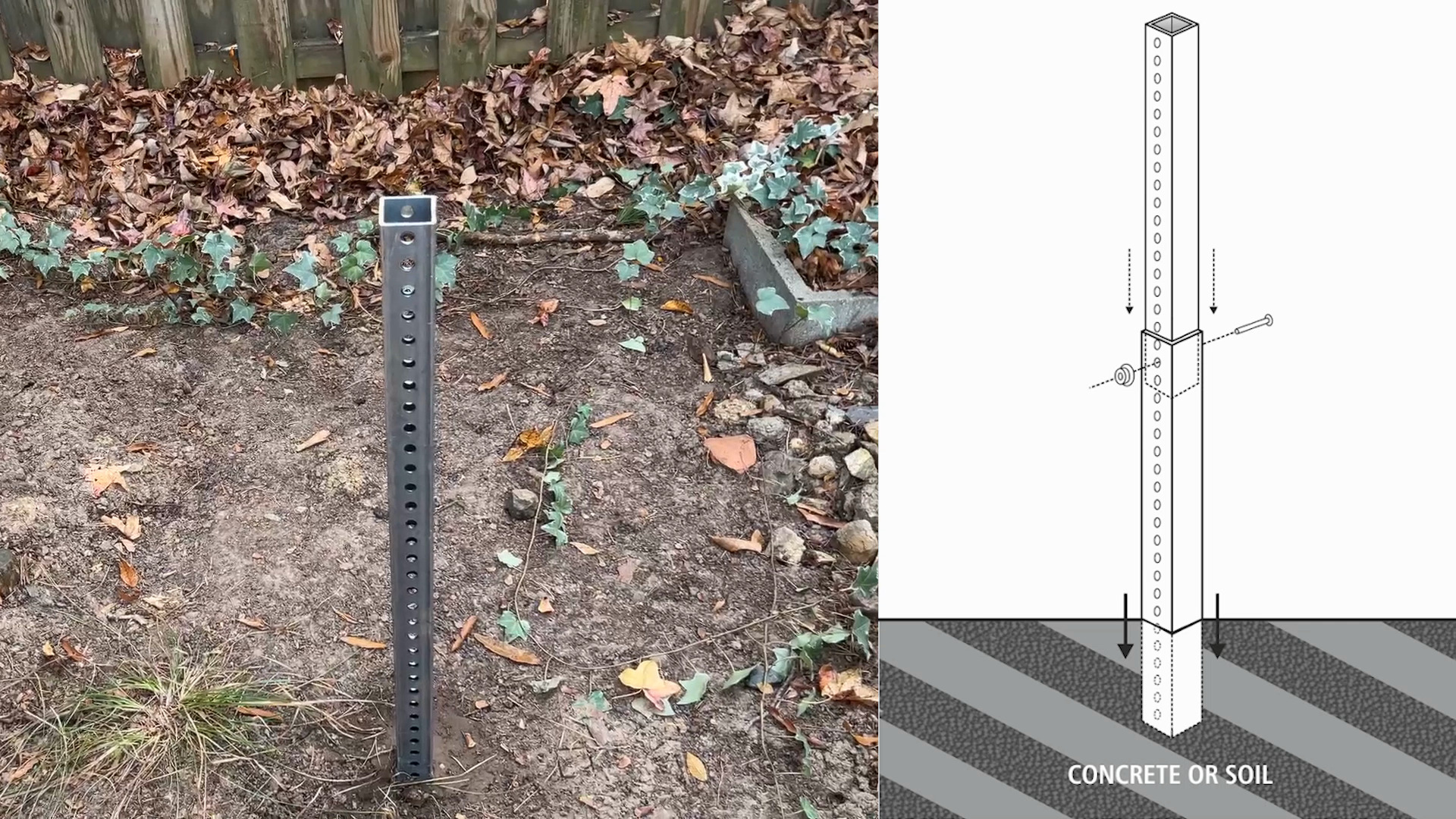 Rectangular Posts with Breakaway Hardware