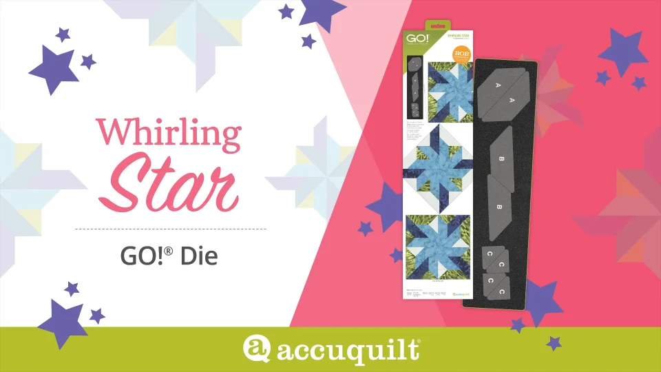 Accuquilt OHIO STAR - 12 FINISHED #55174 Fabric Cutting Die Makes 5 Cuts!