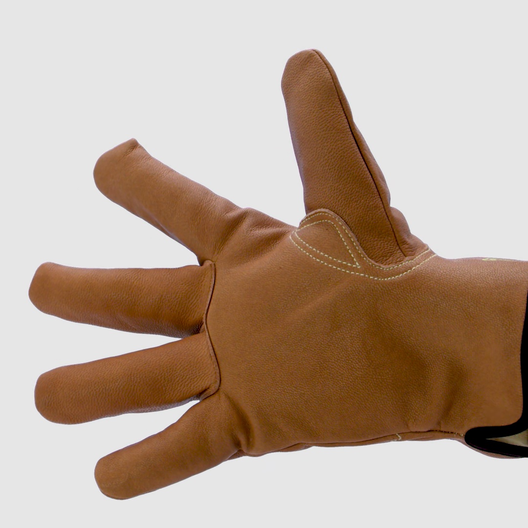 フレムワークキャメル色 Chrome SLT 5073IMP - Oil-resistant leather glove - HexArmor