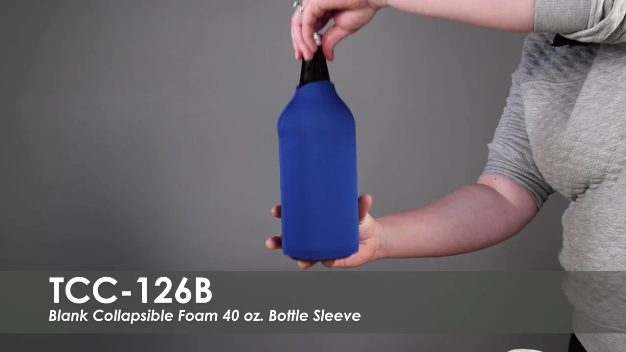 Collapsible Foam 40 oz. Bottle Sleeve-Blank