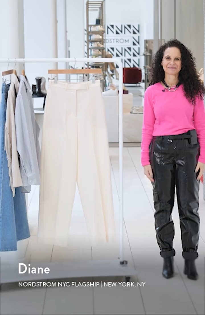 LIDNMSUMMER WOOL WIDE SLACKS　L Italian Wool-Blend Twill High-Rise Trouser in Pants & Shorts