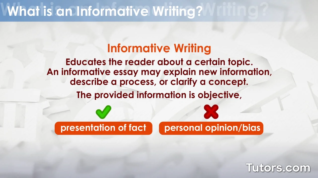 informative writing examples