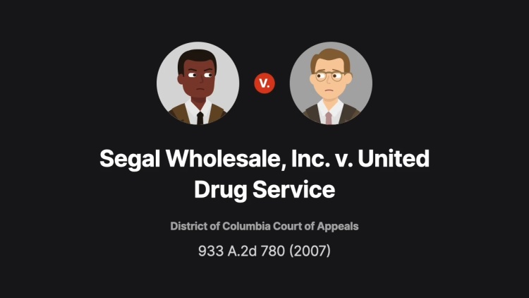 Segal Wholesale, Inc. v. United Drug Service