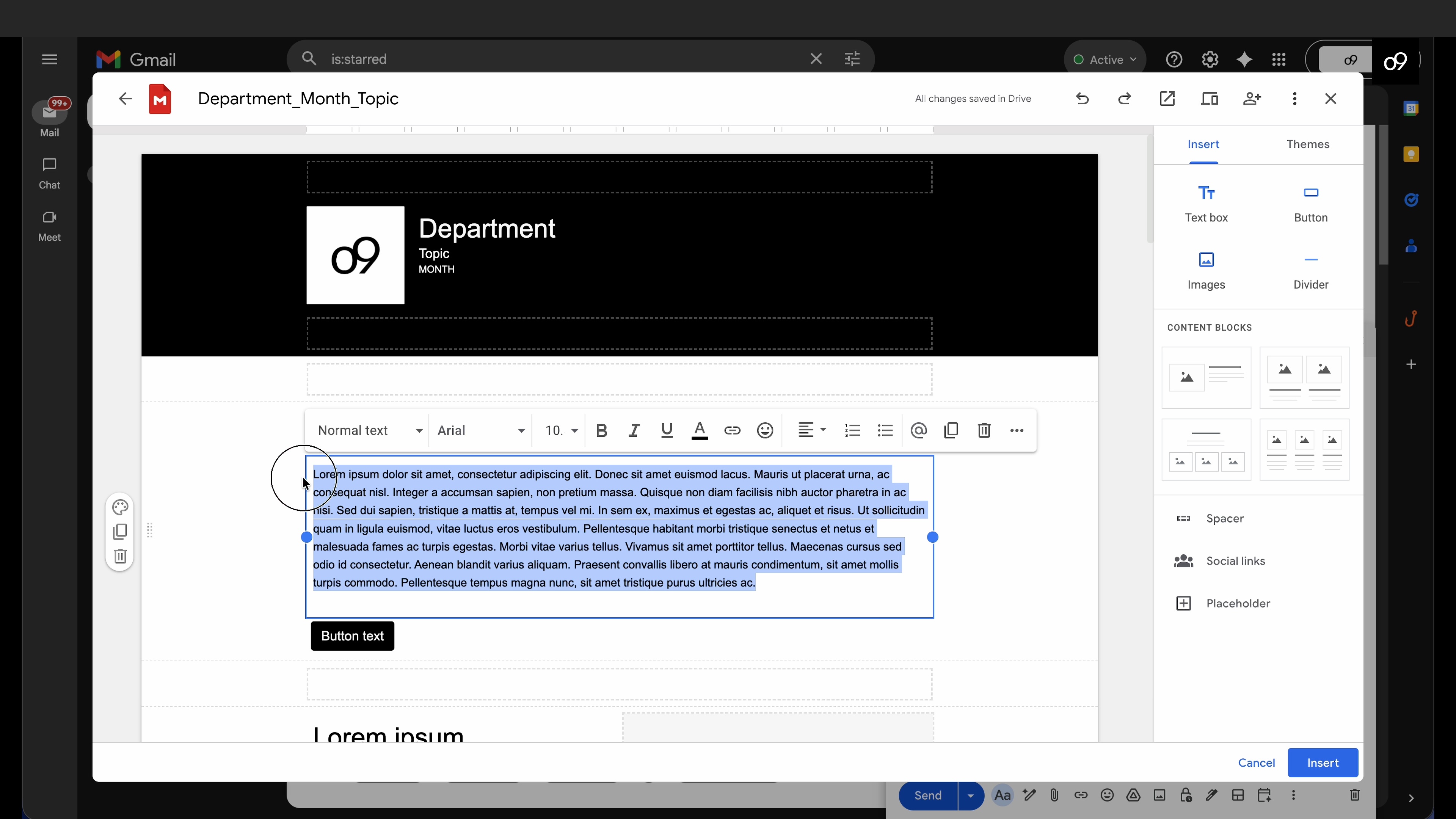 o9 | Email Template