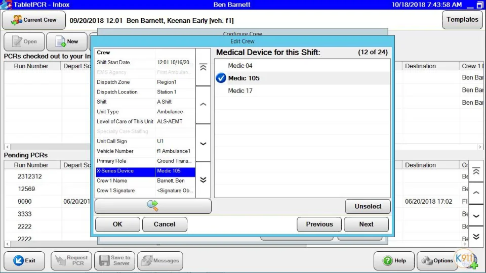 K911 - ePCR 6.5 - Cloud to TabletPCR (Case Files) for Crew Members ...