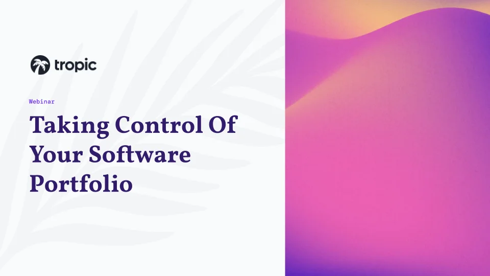 Taking Control of Your Software Portfolio
