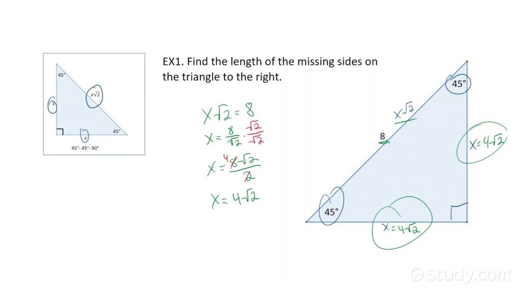 How To Solve Special Right Triangles 