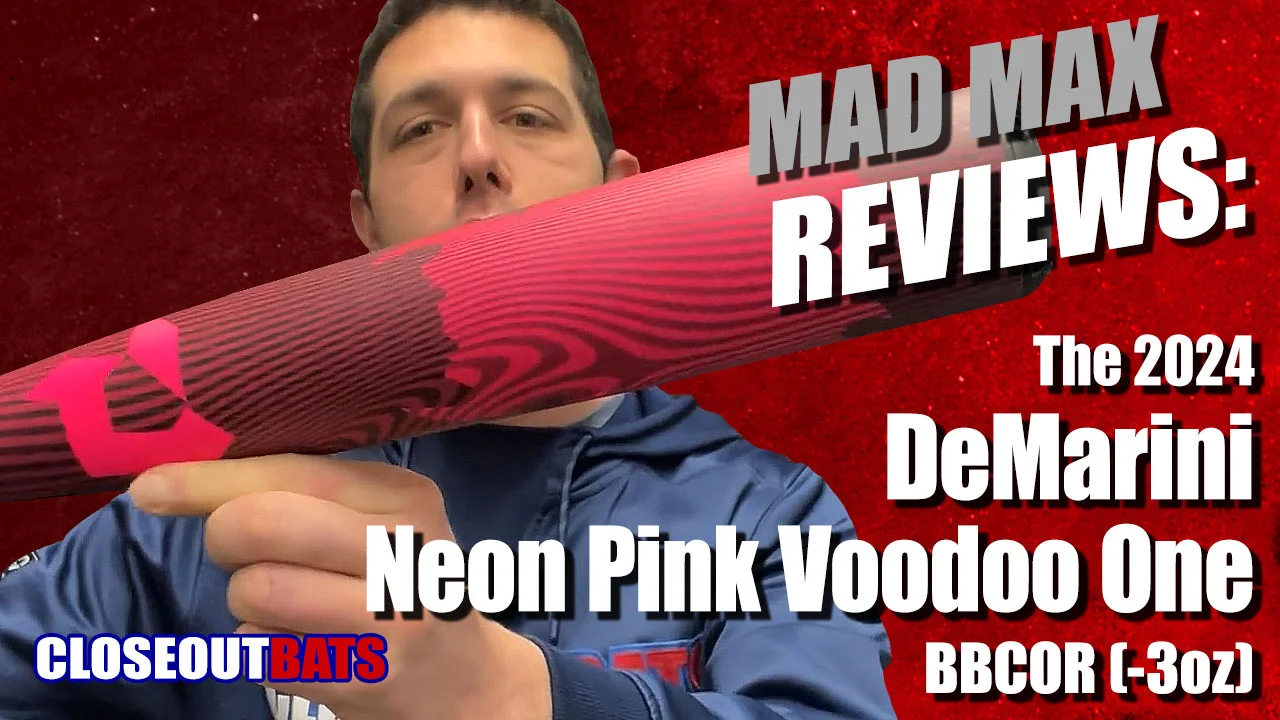 DeMarini Neon Pink Voodoo One 2-5/8 BBCOR Bat WBD2557010 -3oz (2024)