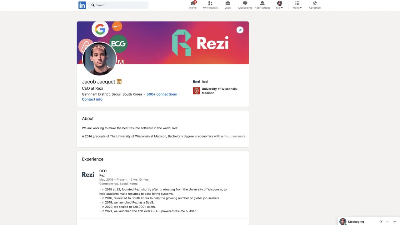 Rezi - The Leading AI Resume Builder trusted by 1,833,028 users