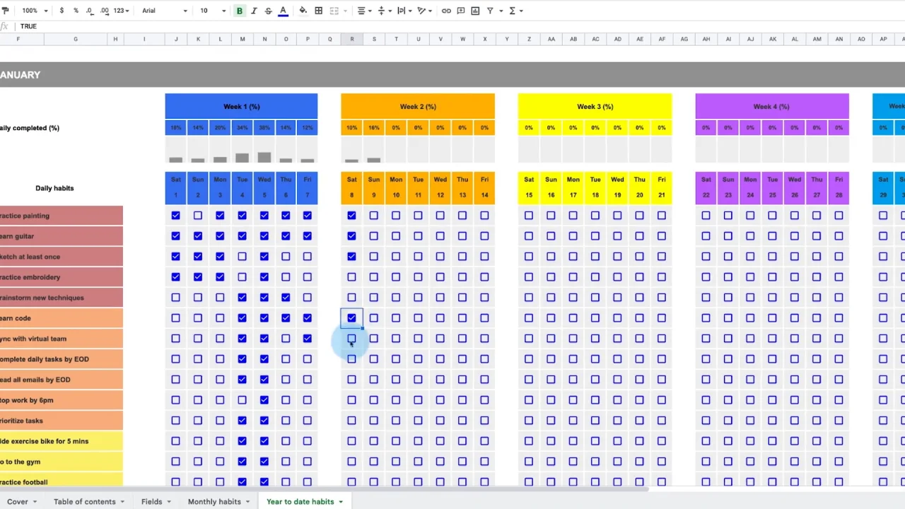 Tracker Excel Bonnes Habitudes – Mes Trackers Excel