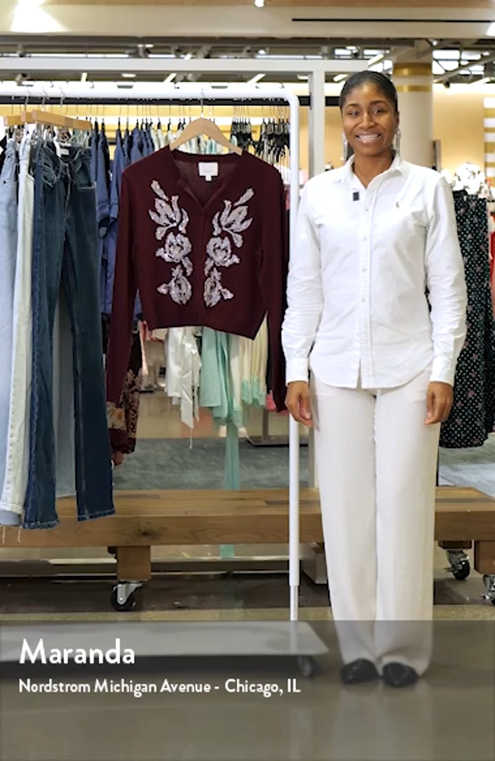 Cinq à Sept Isolde Tulip Jacquard Cardigan | Nordstrom